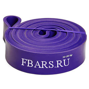 Резинка для подтягивания на турнике и фитнеса фиолетовая 12–36 кг